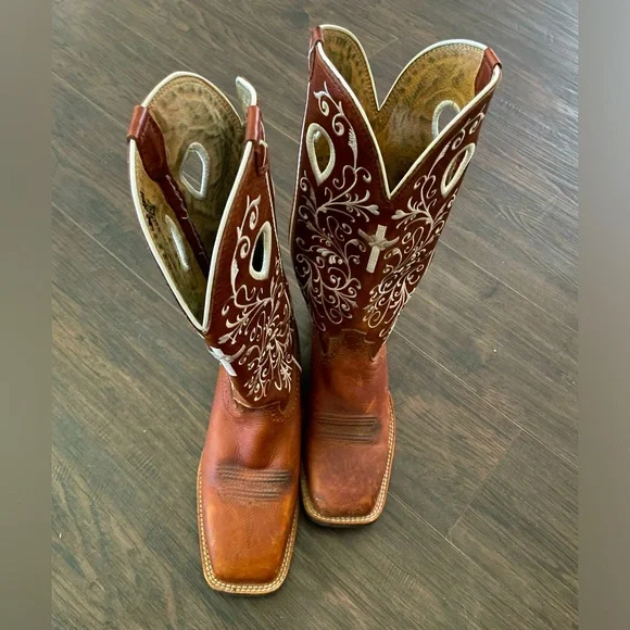 Twisted X Shoes Twisted X Brown Leather Embroidered Cowgirl